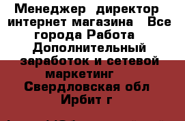 Менеджер (директор) интернет-магазина - Все города Работа » Дополнительный заработок и сетевой маркетинг   . Свердловская обл.,Ирбит г.